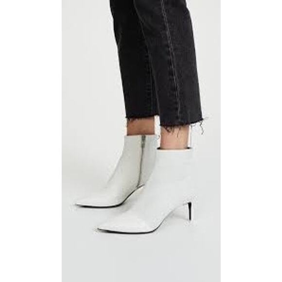 Rag & Bone Beha White Suede Leather Stiletto Ankle Boot Size 11 (41) - Picture 3 of 16